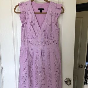 J.Crew lavender eyelet button up dress SIZE 6